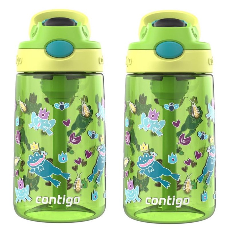 Contigo Kid's 14 oz. Aubrey Water Bottle 2-Pack - Bunnies/Frog