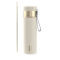Contigo 24 oz SnapSeal Leak-Proof Stainless Steel Water Bottle – Keeps Drinks Hot & Cold, Reusable Straw, Spill-Proof for Bags, Carry Strap, Cream/Champagne