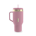 Contigo SnapSeal Leakproof Stainless Steel Reusable Water Bottle Tumbler with Side Handle, Pink/Champagne, 30 oz