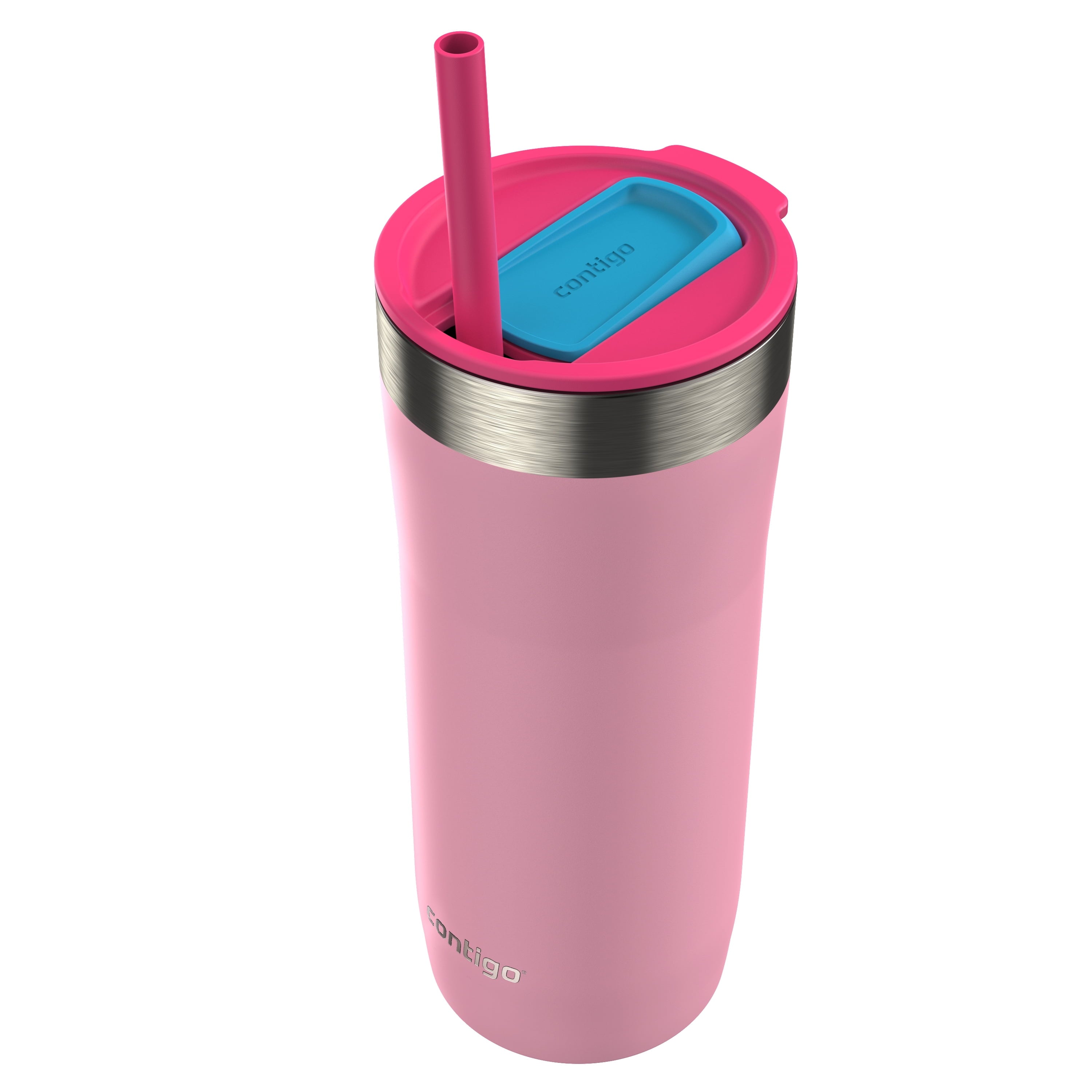 Contigo Streeterville Tumbler Push Pull Top with  Straw 24OZ Strawberry Cream
