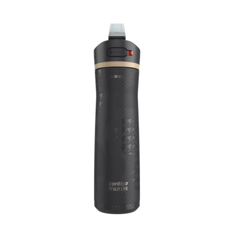 Contigo x Ally Love Ashland Chill 2.0 Stainless Steel Water Bottle with Autospout Lid, 24 oz, Licorice