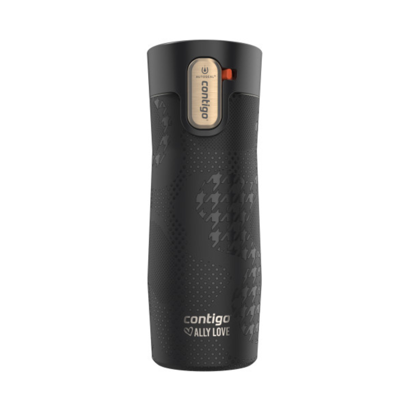 Contigo x Ally Love Autoseal West Loop Vacuum-Insulated Stainless Steel Travel Mug with Easy-Clean Lid, 16 oz, Licorice