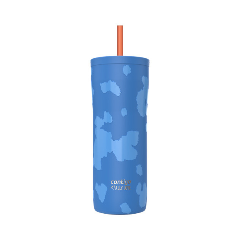 Contigo x Ally Love Streeterville 2.0 Stainless Steel Tumbler with Straw, 24 oz, Stellar Jay
