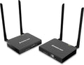 Wireless 4K HDMI Video Extender Transmitter and Receiver Kit (with keyboard and mouse control) - Wireless channel pairing - 4K 60Hz, maximum transmission distance up to 165 feet, equipped with HDMI local output interface