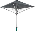 Rotary dryer Linno Protection 400 model, aluminum - rust-proof treatment, gray, 40-meter long, with an umbrella-shaped device, rotary dryer with a covered clothes rack, rotary clothes hanger