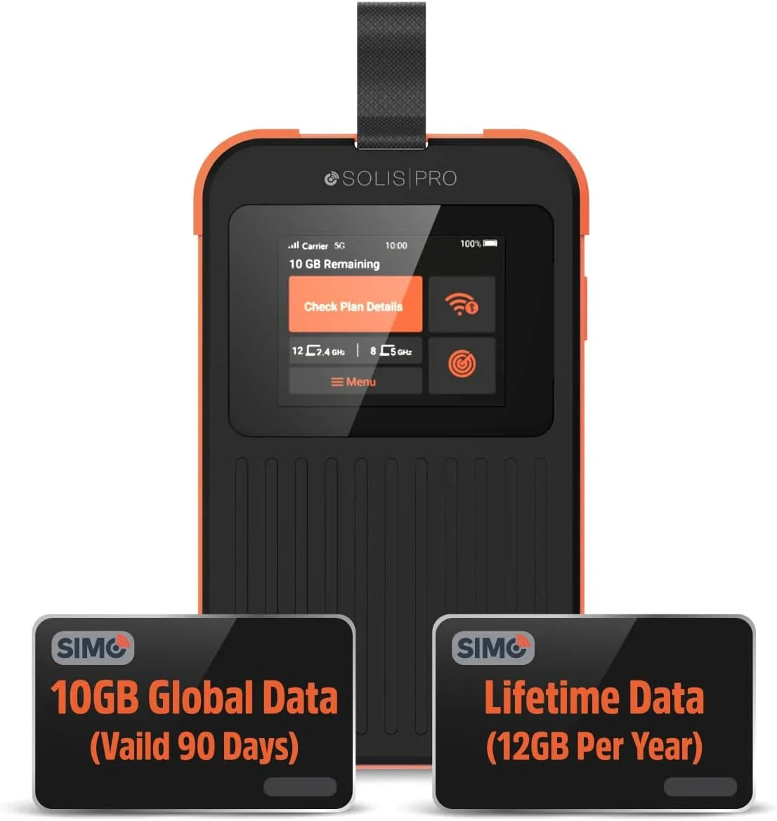 Suitable for over 140 countries worldwide, 5G mobile hotspots, WiFi power banks, touch screen monitors, no SIM card or contract required, supports multiple operator networks, can connect 20 devices, monthly data traffic 1GB global data 10GB
