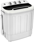 Portable mini double-burner washing machine, capacity 13 pounds, equipped with a spin dryer, a compact clothes washing machine, a lightweight small-sized washing machine, suitable for families, apartments, dormitory rooms, and campers.