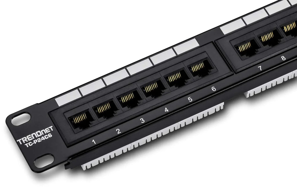 A management-type power distribution device with 6 output ports, model TPI-06, rack-mounted power distribution unit, equipped with 1 NEMA 5-15R bypass power socket, 1 gigabit RJ-45 interface, featuring overload protection and surge protection functio