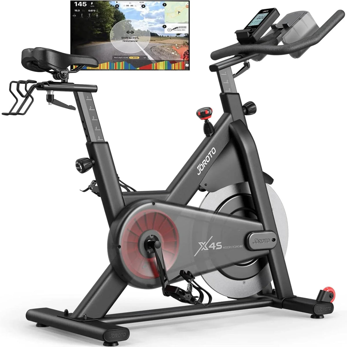 Exercise bike - An indoor cycling bike with readable magnetic resistance and belt drive function