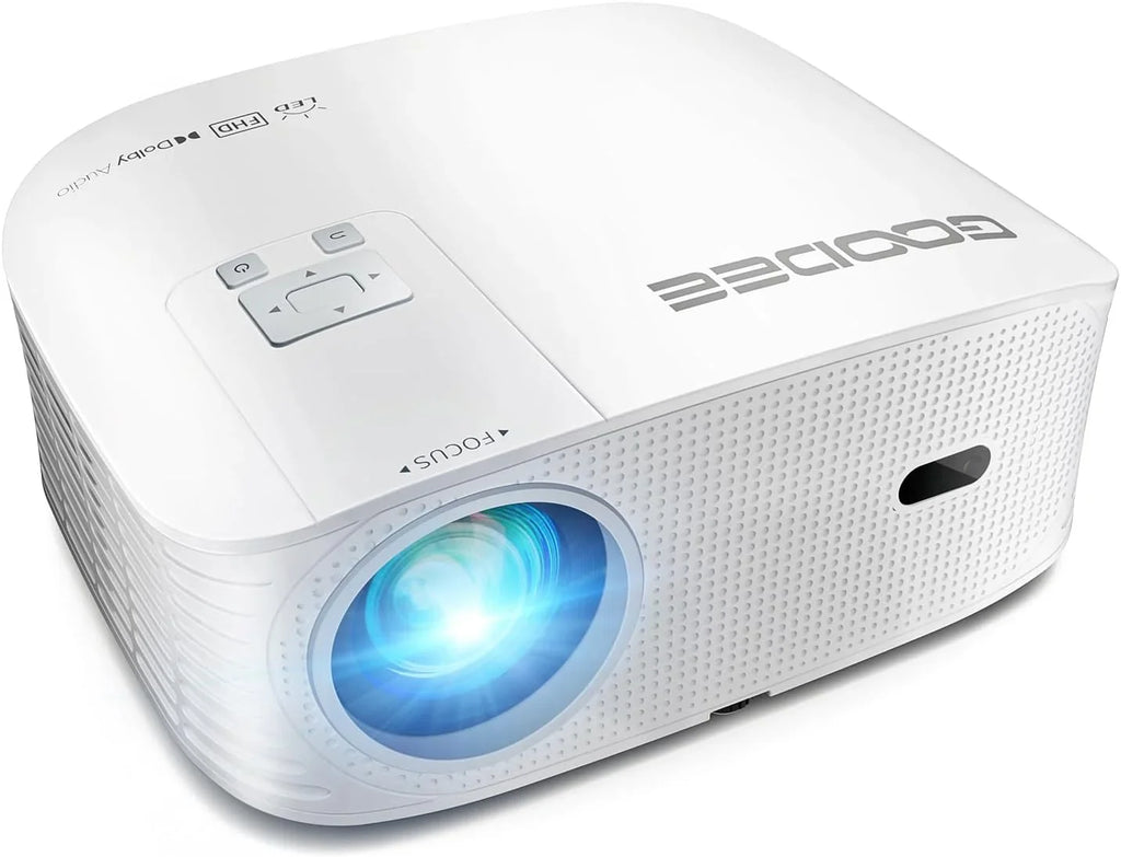 Intelligent 4K projector, equipped with 5G WIFI and Bluetooth functions, supports Dolby sound effect, outdoor projector, 400-inch zoom home theater projector, compatible with TV stick.
