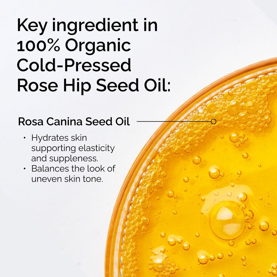 Key ingredients of The Ordinary 100% Organic Cold-Pressed Rose Hip Seed Oil 