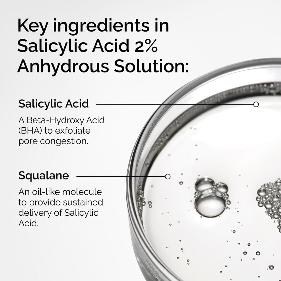 Key Ingredients of The Ordinary Salicylic Acid 2% Anhydrous Serum 
