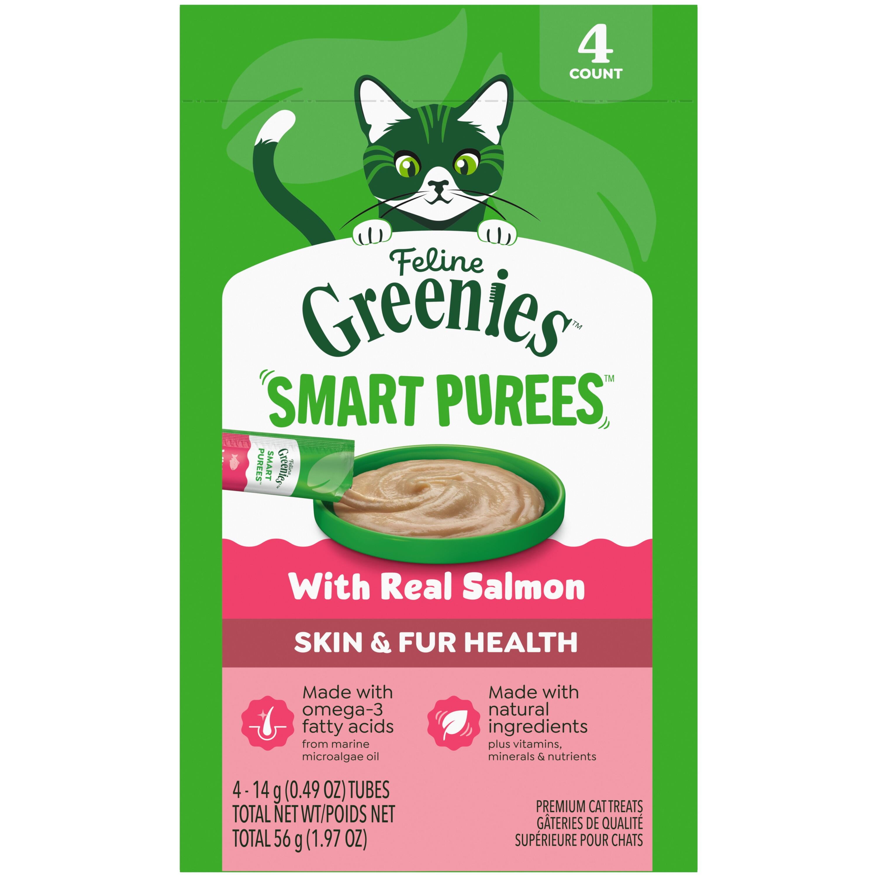 Greenies Puree Skin & Coat Salmon 4ct