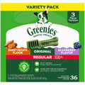 Greenies Adult Natural Dental Dog Treats 3 Flavors, Regular Size, (3) 12 Oz Packs (36 Count)
