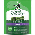 Greenies Original Flavor Adult Natural Dental Dog Treats Large Size, 6 oz Pack (4 Count)