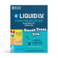 Liquid I.V. Sweet Treat Trio Popsicle Firecracker, Orange Vanilla Dream, and Blue Cotton Candy Hydration Multiplier Powdered Electrolyte Drink Mix, 12 Count Packets