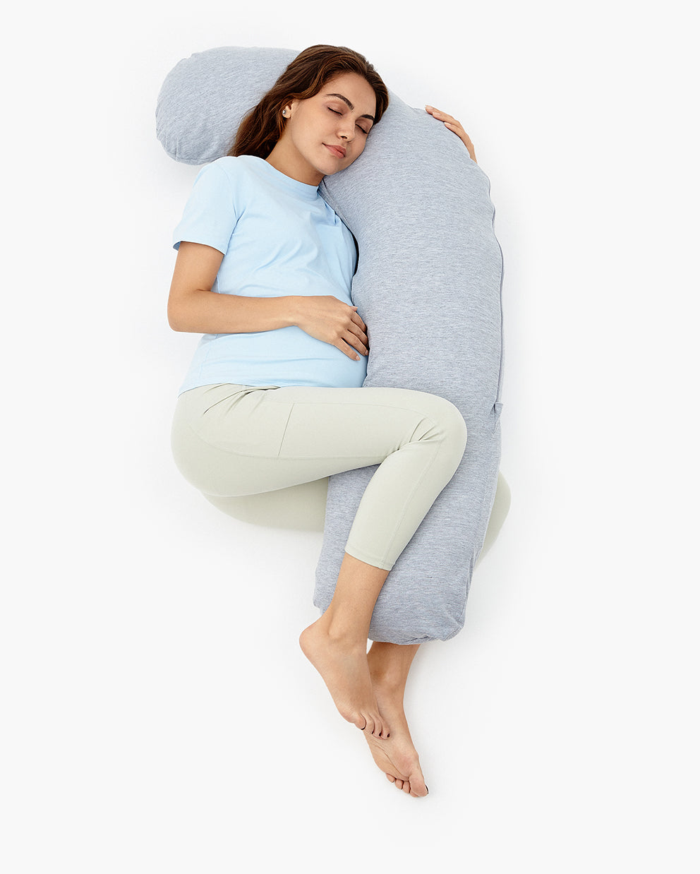 J Shaped Maternity Body Pillow