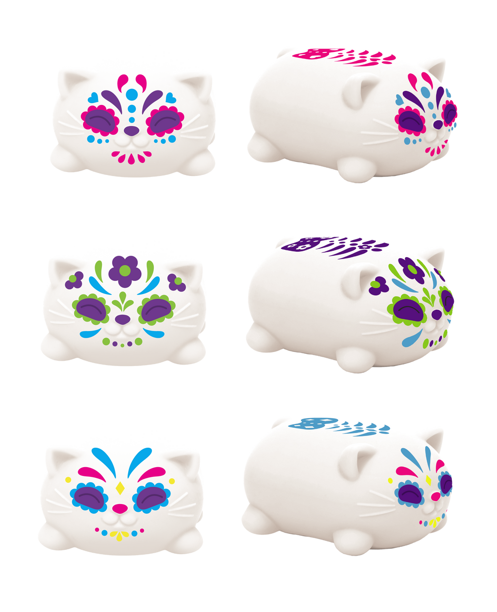 NeeDoh Sugar Skull Cats