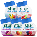 Stur Liquid Electrolyte Hydration Liquid Drink Mix Variety Pack, Liquid Water Enhancer, Sugar-Free, 5 Pack