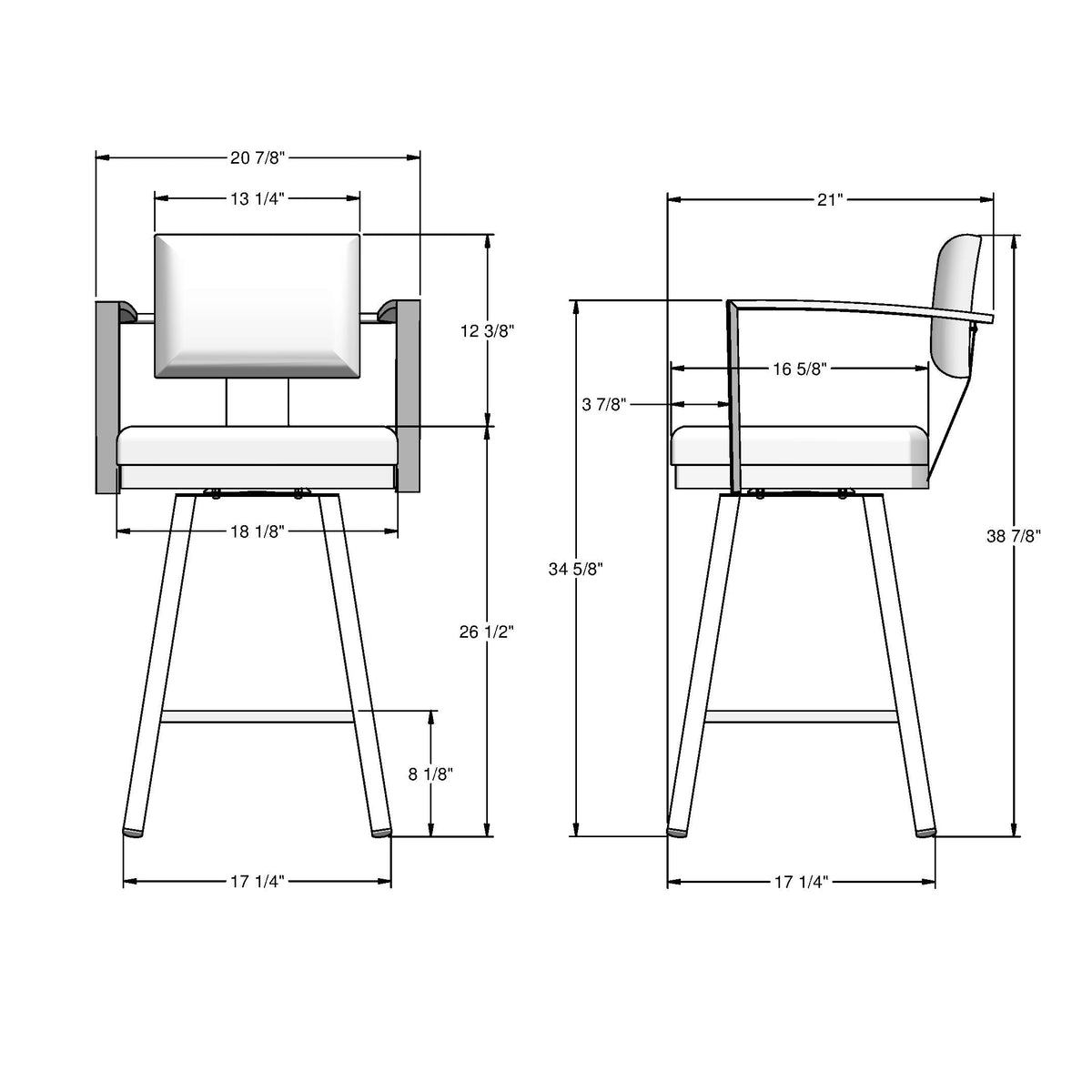 Amisco Akers Counter Stool