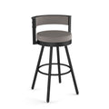 Amisco Eller Swivel Counter Stool with Padded Backrest, Multiple Colours, 26-in