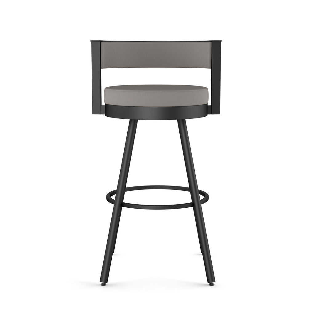Amisco Eller Swivel Counter Stool with Padded Backrest, Multiple Colours, 26-in