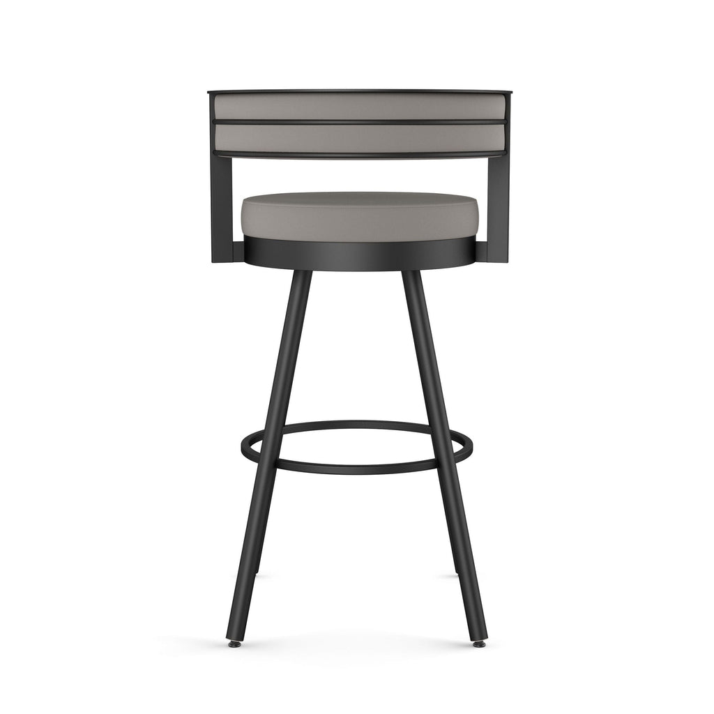 Amisco Eller Swivel Counter Stool with Padded Backrest, Multiple Colours, 26-in