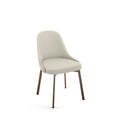 Amisco Harper Upholstered Dining Chair, Boucle Polyester Fabric & Bronze Metal Frame