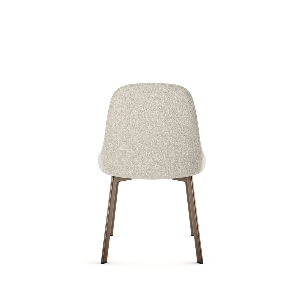 Amisco Harper Upholstered Dining Chair, Boucle Polyester Fabric & Bronze Metal Frame