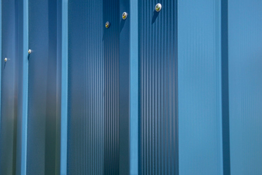 Arrow Classic 14x12-ft Blue Grey Corrosion-Resistant Steel Shed