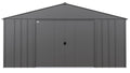 Arrow Classic 14x12-ft Charcoal Lockable Metal Shed