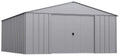 Arrow Classic 14x17-ft Flute Grey Corrosion-Resistant Metal Shed