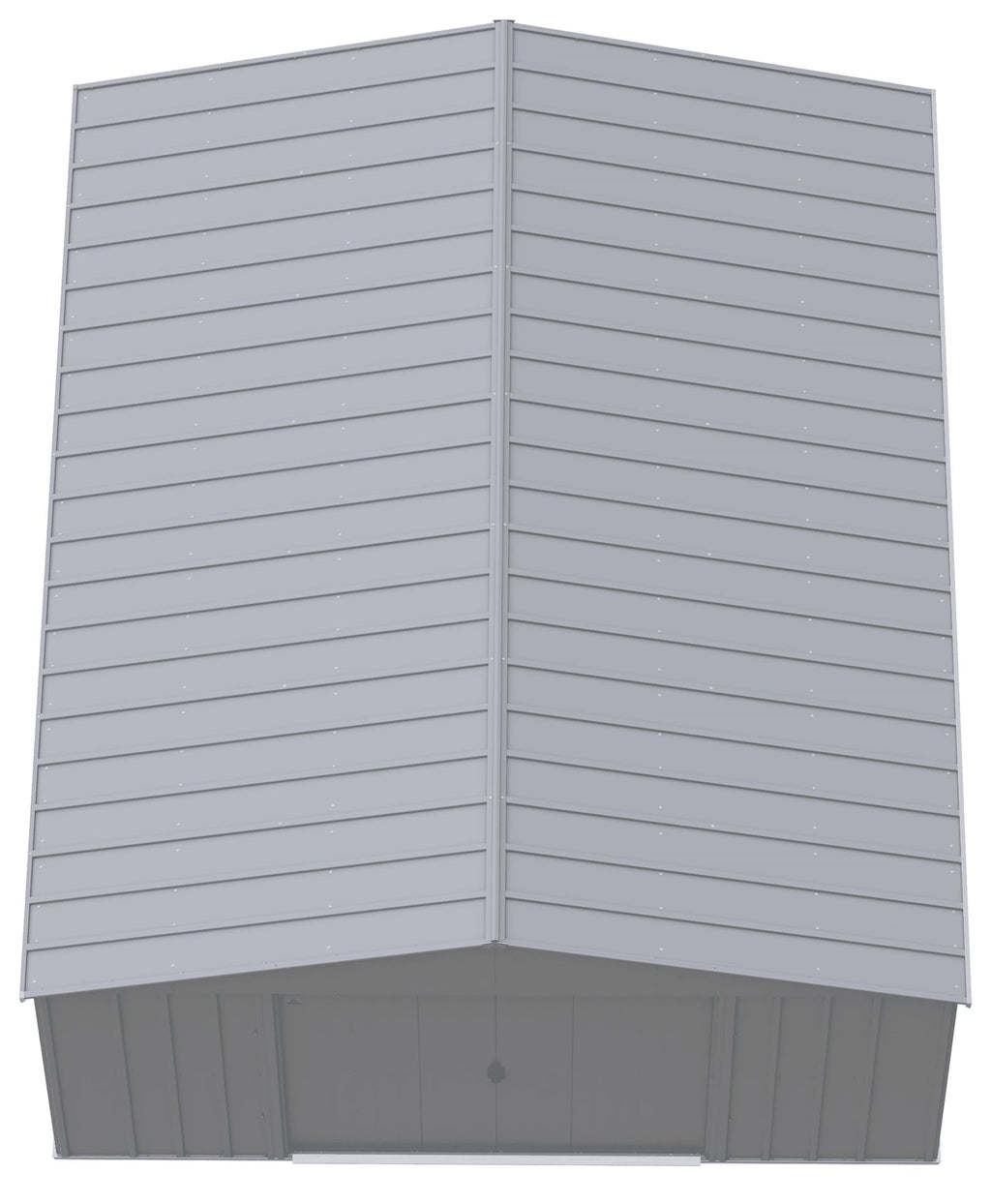 Arrow Classic 14x17-ft Flute Grey Corrosion-Resistant Metal Shed