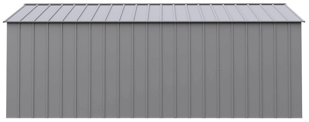 Arrow Classic 14x17-ft Flute Grey Corrosion-Resistant Metal Shed