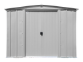 Arrow Classic 8x6-ft Flute Grey Galvanized Steel Storage Shed with Pitched Roof