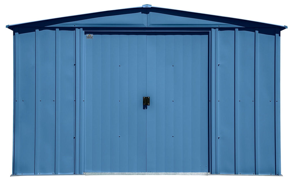 Arrow Classic Galvanized Steel Storage Shed, Blue Grey, 10-ft x 12-ft