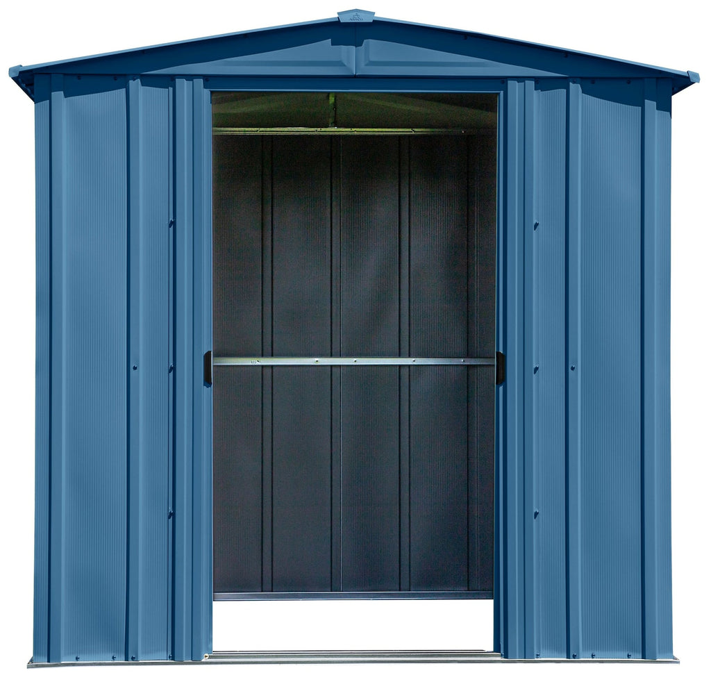 Arrow Classic Galvanized Steel Storage Shed, Blue Grey, 6-ft x 5-ft