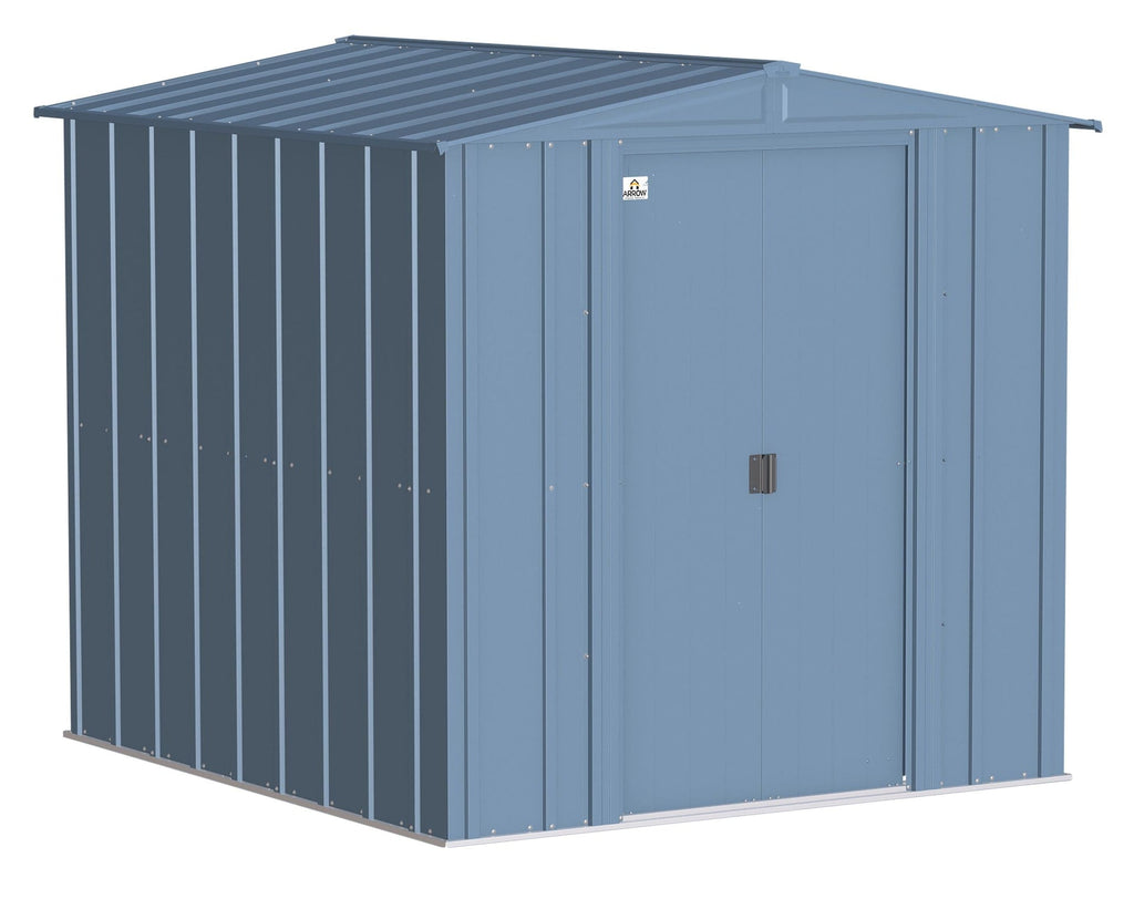 Arrow Classic Galvanized Steel Storage Shed, Blue Grey, 6-ft x 7-ft