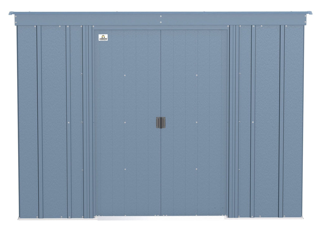 Arrow Classic Galvanized Steel Storage Shed, Blue Grey, 8-ft x 4-ft