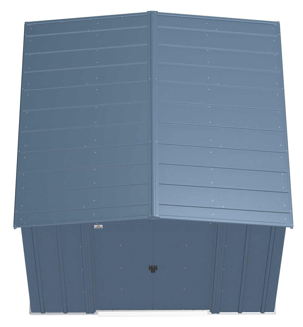 Arrow Classic Galvanized Steel Storage Shed, Blue Grey, 8-ft x 8-ft