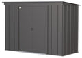 Arrow Classic Galvanized Steel Storage Shed, Charcoal, 8-ft x 4-ft