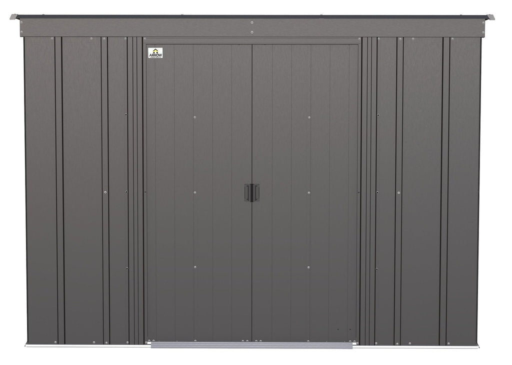 Arrow Classic Galvanized Steel Storage Shed, Charcoal, 8-ft x 4-ft