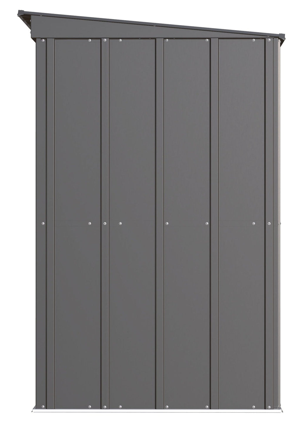 Arrow Classic Galvanized Steel Storage Shed, Charcoal, 8-ft x 4-ft