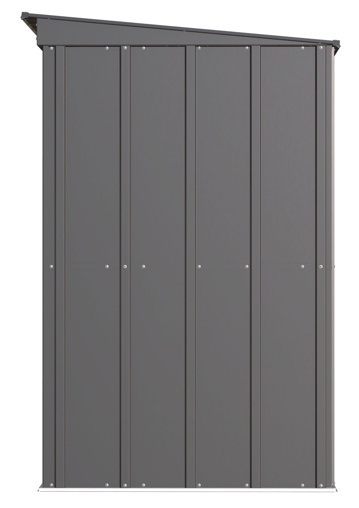 Arrow Classic Galvanized Steel Storage Shed, Charcoal, 8-ft x 4-ft
