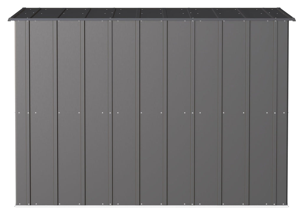 Arrow Classic Galvanized Steel Storage Shed, Charcoal, 8-ft x 4-ft