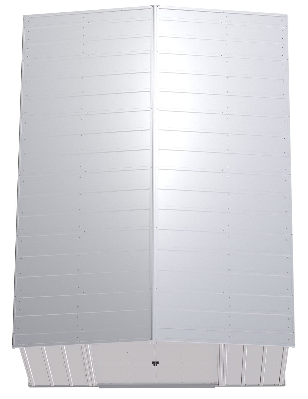 Arrow Classic Galvanized Steel Storage Shed, Flute Grey, 10-ft x 14-ft