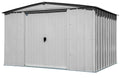 Arrow Classic Galvanized Steel Storage Shed, Flute Grey, 10-ft x 8-ft