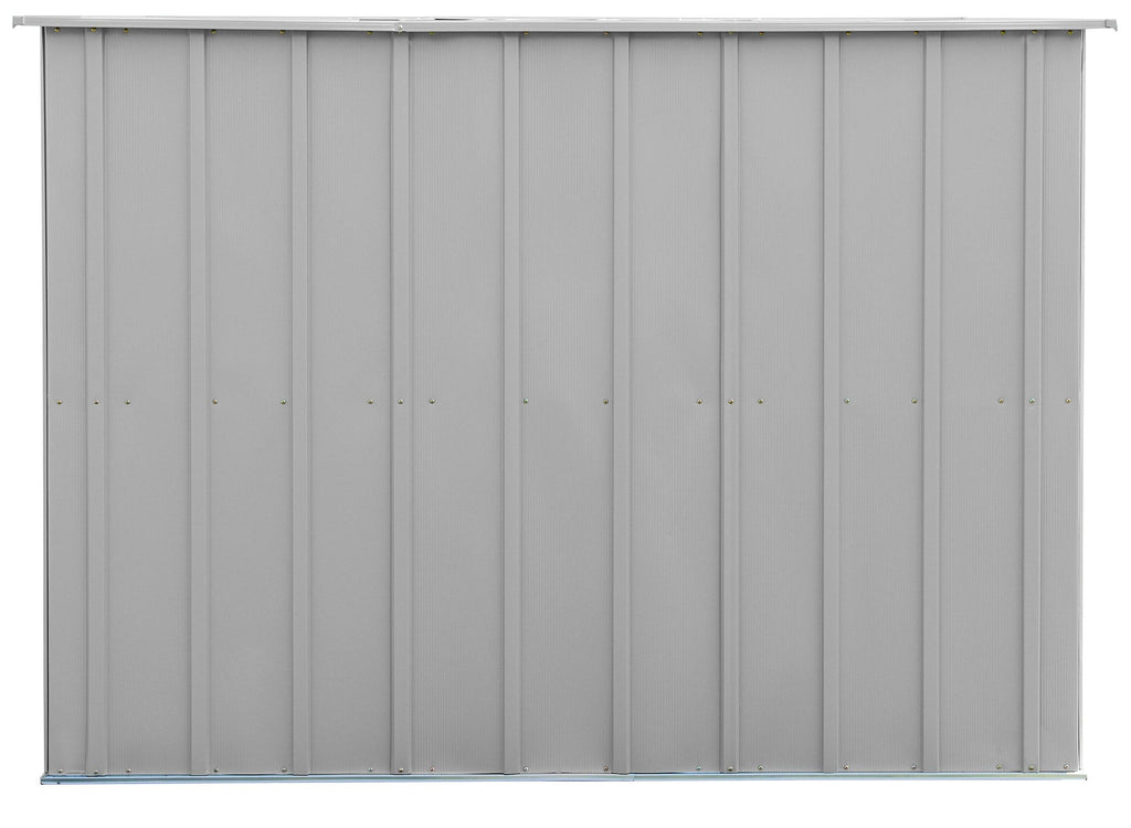 Arrow Classic Galvanized Steel Storage Shed, Flute Grey, 10-ft x 8-ft