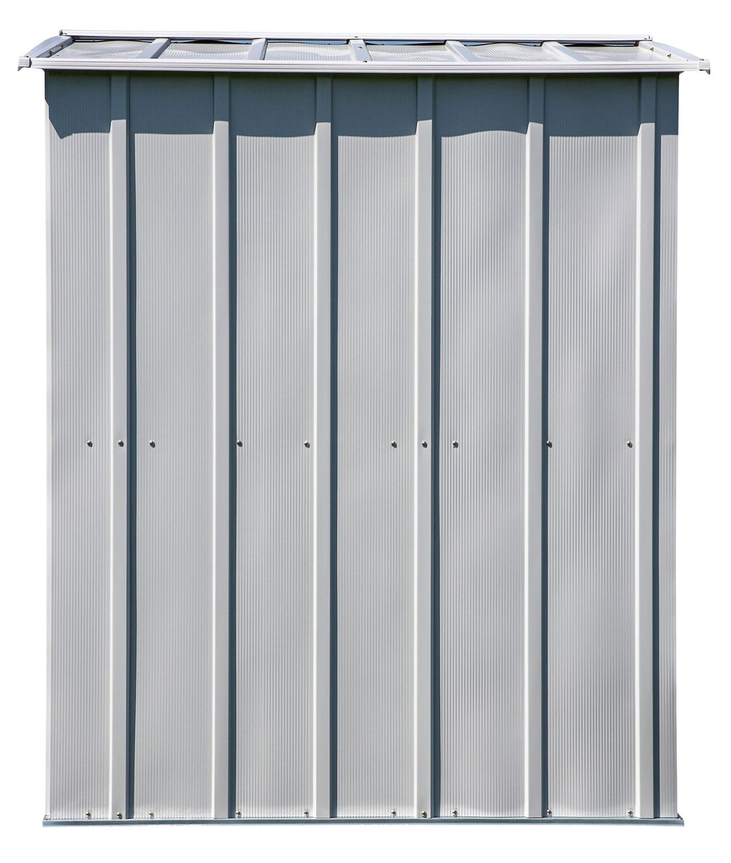 Arrow Classic Galvanized Steel Storage Shed, Flute Grey, 6-ft x 5-ft