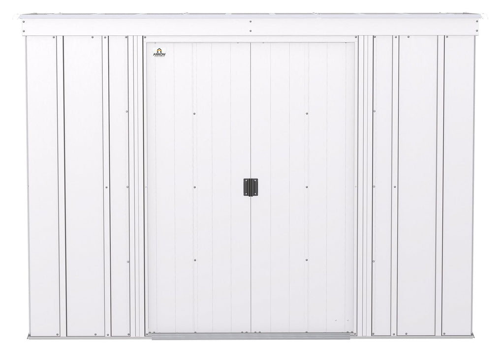 Arrow Classic Galvanized Steel Storage Shed, Flute Grey, 8-ft x 4-ft